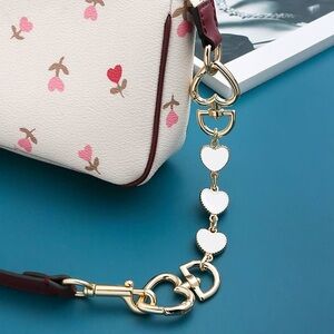 Gold and White Heart Bag Extension